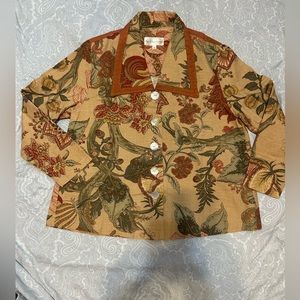 Par Excellence Vintage Women’s Floral Jacket, Cotton M